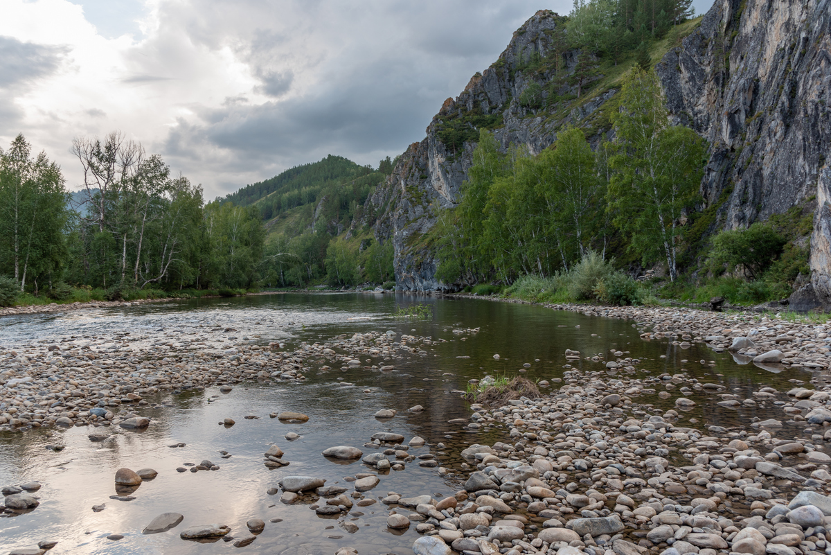 Заповедная вода. Тигирек в апреле. Листвяжная гривав Тигиреке.